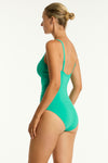 Evergreen Essentials Edit Tie Front DD/E Cup One Piece in Sea Level | Sea Level Australia 