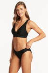 Honeycomb Regular Bikini Pant - Honeycomb Black - Sea Level Australia 