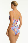 Blue Hawaii Tie Front DD/E One Piece