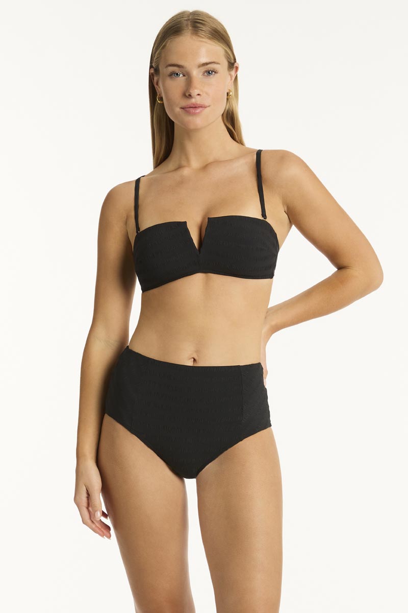 Palisades Vee Bandeau - Palisades Black - Sea Level Australia 