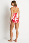 Leilana Twist Front Halter One Piece