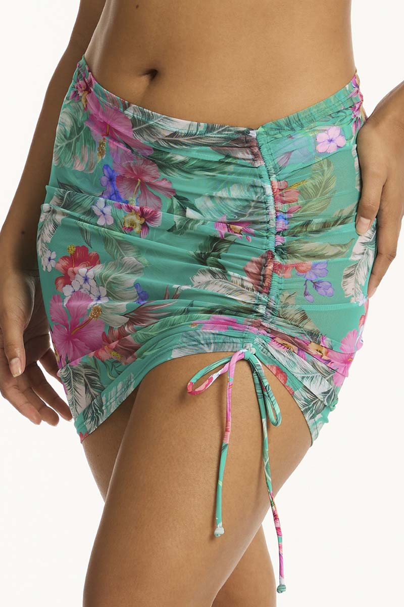 Pacifico Drawstring Mini Mesh Skirt - Pacifico - Sea Level Australia 