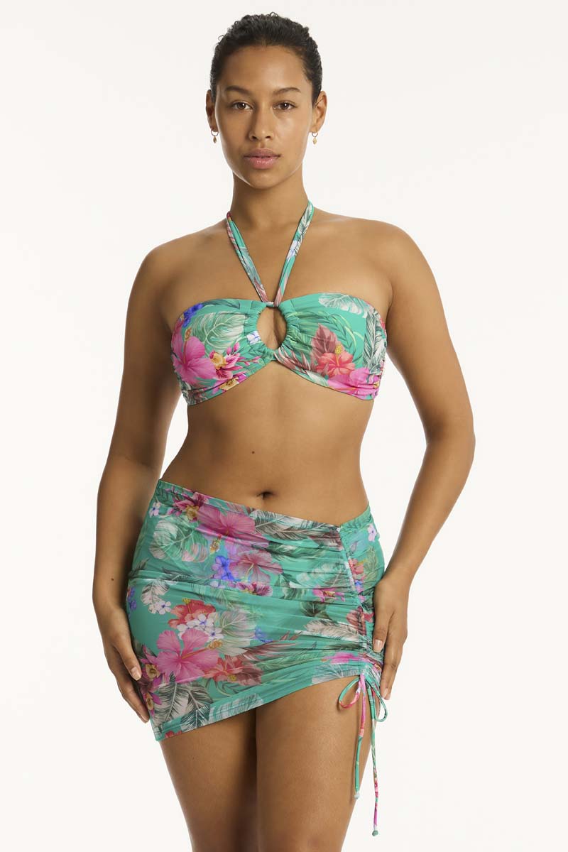 Pacifico Drawstring Mini Mesh Skirt - Pacifico - Sea Level Australia 