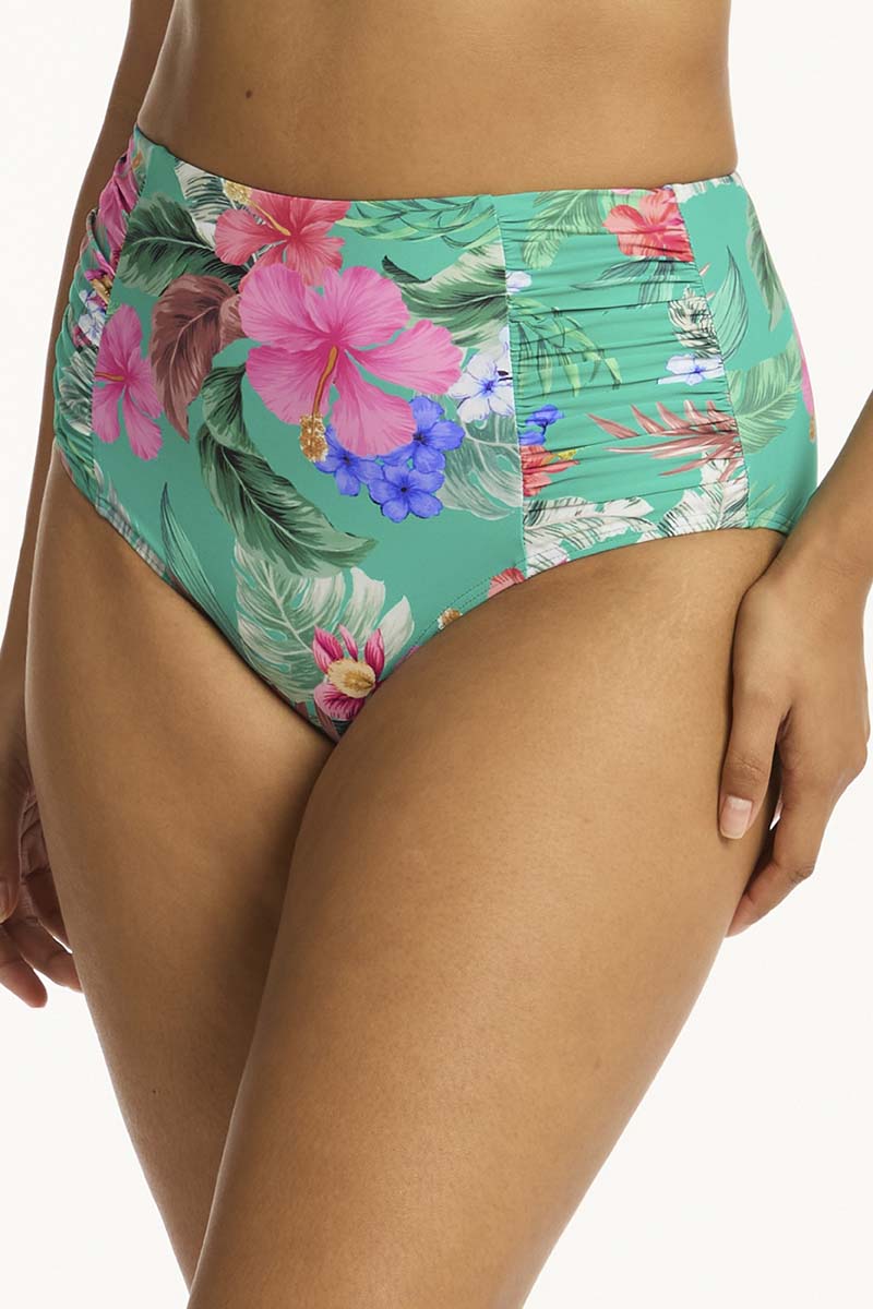 Pacifico High Waist Gathered Side Pant - Pacifico - Sea Level Australia 