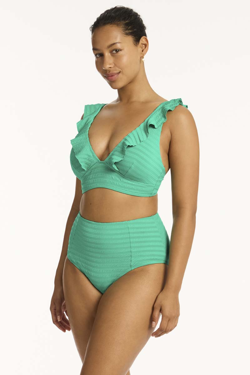 Evergreen Capri Frill Bra Top - Sea Level - Sea Level Australia 