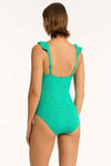 Evergreen Capri Frill One Piece - Sea Level - Sea Level Australia 