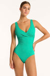 Evergreen Capri Cross Front Multifit One Piece - Sea Level - Sea Level Australia 