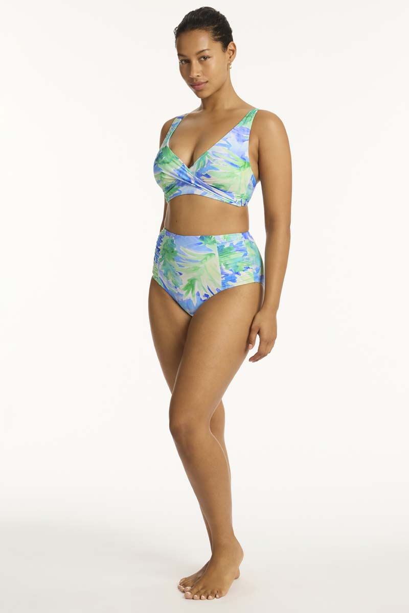 Key Largo High Waist Gathered Side Pant - Key Largo - Sea Level Australia 