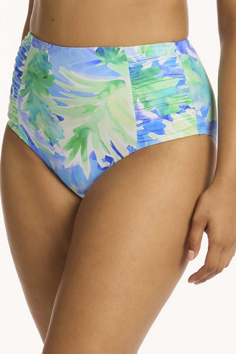 Key Largo High Waist Gathered Side Pant - Key Largo - Sea Level Australia 