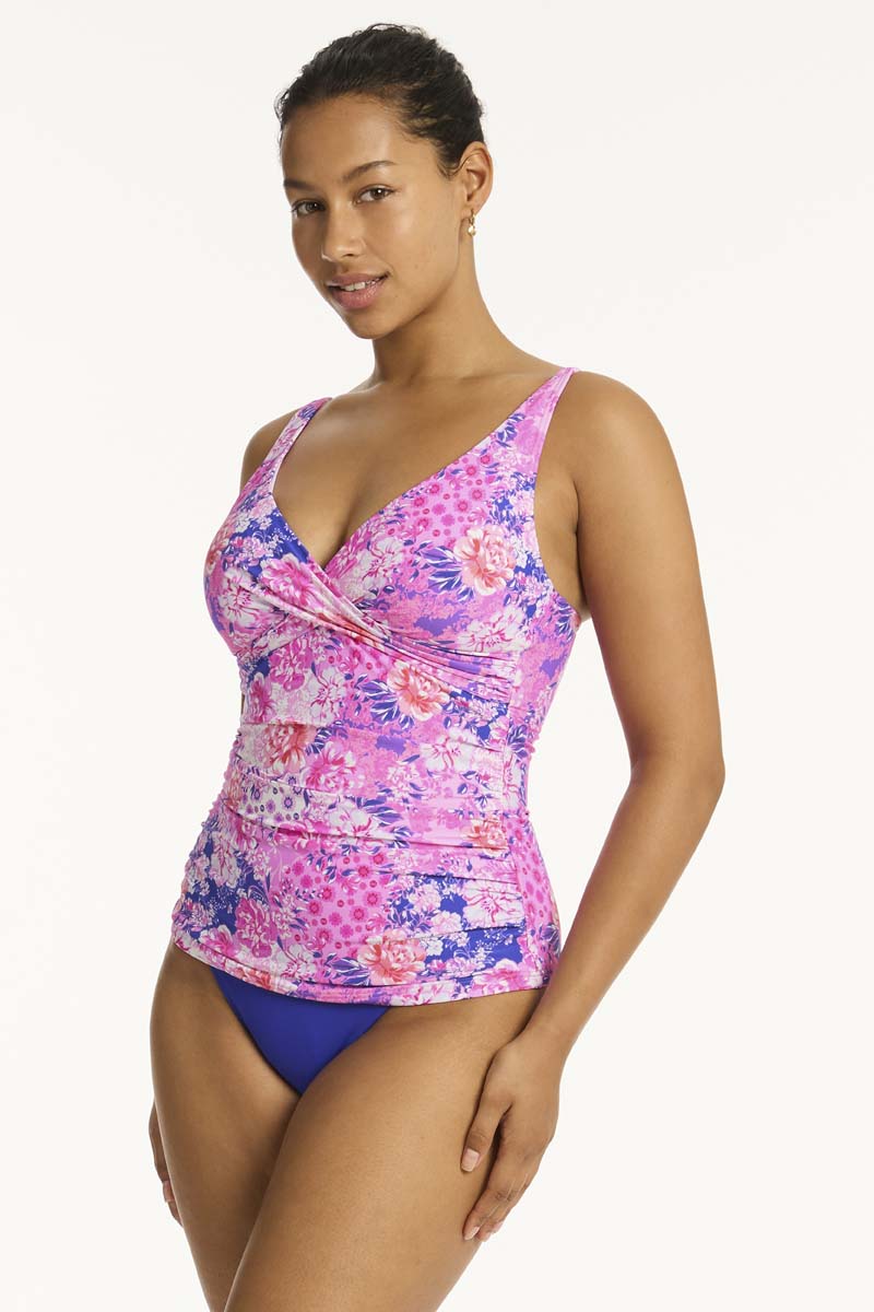 Fiesta Cross Front Tankini in Fiesta | Sea Level Australia