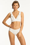 Interlace Frill Bra - Interlace White - Sea Level Australia 