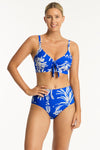 Tradewind Tie Front DD/E Bralette - Tradewind Cobalt - Sea Level Australia 