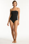 Eco Essentials High Leg Bandeau One Piece