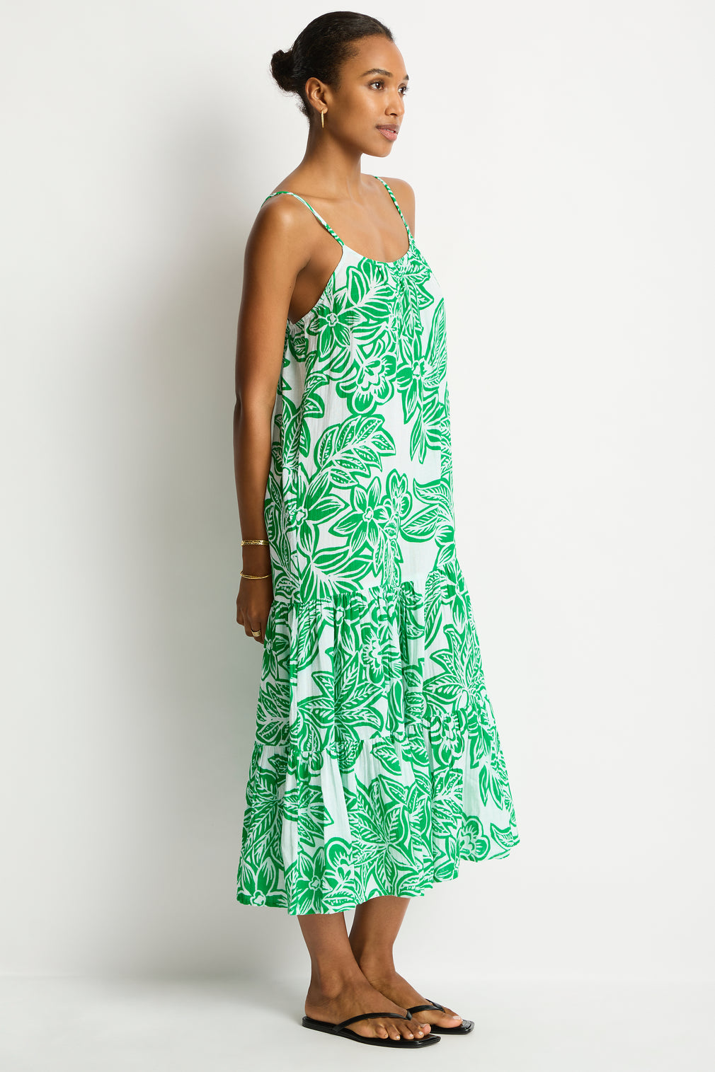 Palmera Resort Tiered Midi Sundress