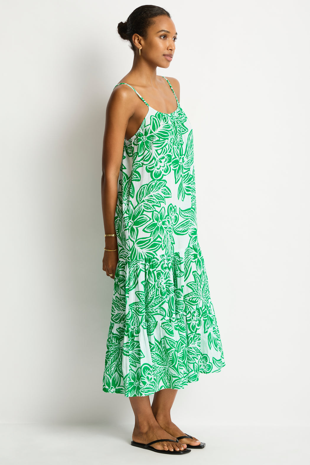 Palmera Resort Tiered Midi Sundress