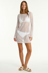 White Castaway Mesh Cover Up in Sea Level | Sea Level Australia 