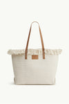 Rae Beach Tote in Natural - Ghost Front