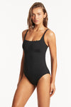 Scalloped Square Neck Bralette One Piece - Scallop - Sea Level Australia 