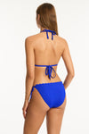 Scallop Tie Side Pant - Scallop Cobalt - Sea Level Australia 