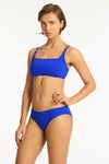 Scallop Square Neck Bralette - Scallop Cobalt - Sea Level Australia 