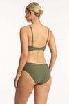 Spinnaker Cross Front Multifit Bra - Spinnaker Khaki - Sea Level Australia 