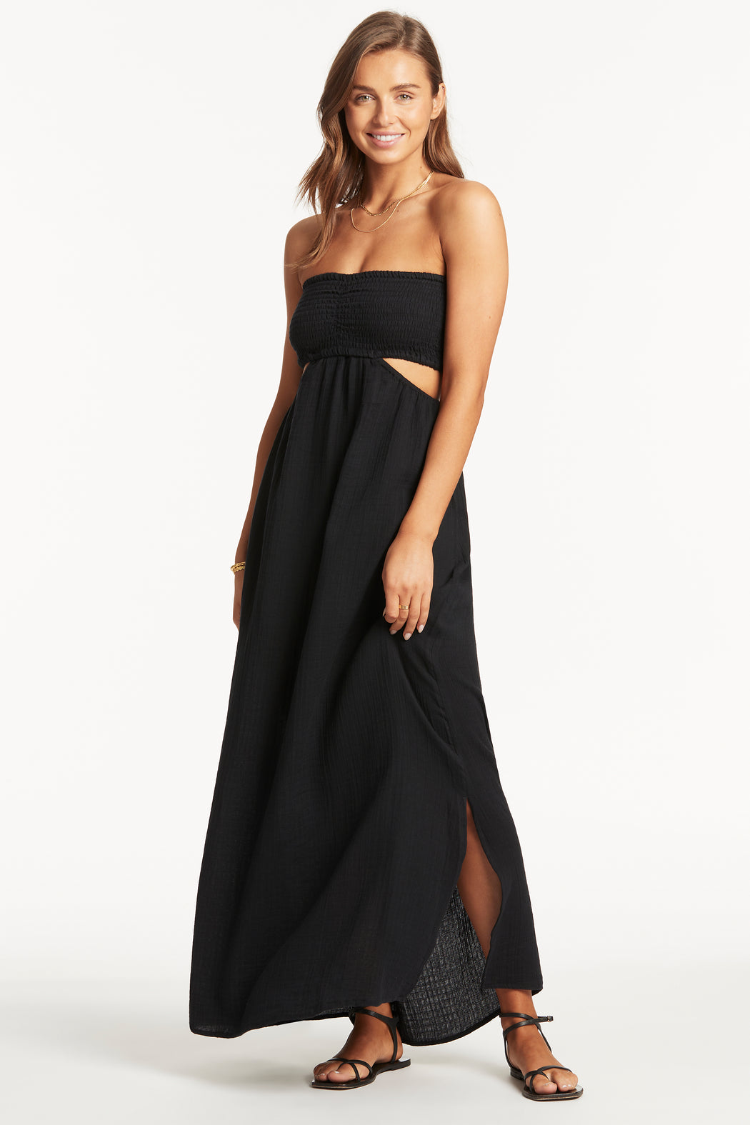 Sunset Bandeau Dress - Sunset Black - Sea Level Australia 