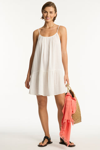 Sea Level Dottie Boho Long Shirt Dress