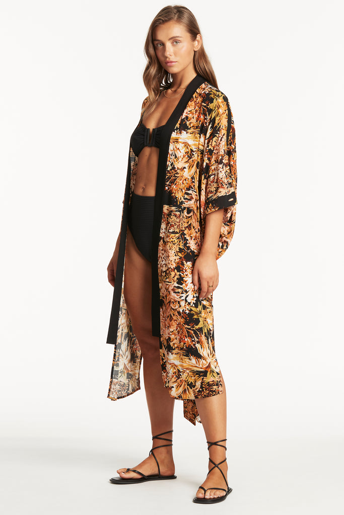 Troppica Kimono Cover Up - Troppica Black - Sea Level Australia 