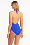 Eco Essentials Keyhole Halter One Piece - Eco Essentials Cobalt - Sea Level Australia 