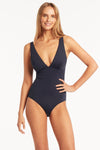 Eco Essentials Longline Tri One Piece - Eco Essentials Night Sky - Sea Level Australia 