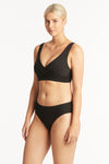 Spinnaker Mid Bikini Pant - Spinnaker Black - Sea Level Australia 