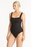 Spinnaker Square Neck One Piece - Spinnaker Black - Sea Level Australia 