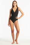 Spinnaker Panel Line One Piece - Spinnaker Black - Sea Level Australia 