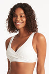 Spinnaker Cross Front Multifit Bra - Spinnaker White - Sea Level Australia 