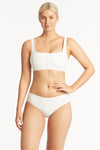 Spinnaker Mid Bikini Pant - Spinnaker White - Sea Level Australia 