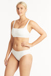 Spinnaker Mid Bikini Pant - Spinnaker White - Sea Level Australia 