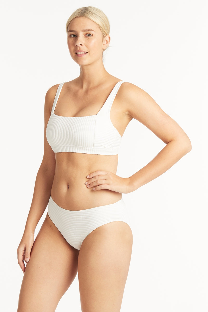 Spinnaker Mid Bikini Pant - Spinnaker White - Sea Level Australia 