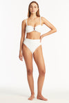 Spinnaker Retro High Waist Pant - Spinnaker White - Sea Level Australia 