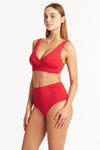 Eco Essentials Cross Front Multifit Bra - Eco Essentials Red - Sea Level Australia 