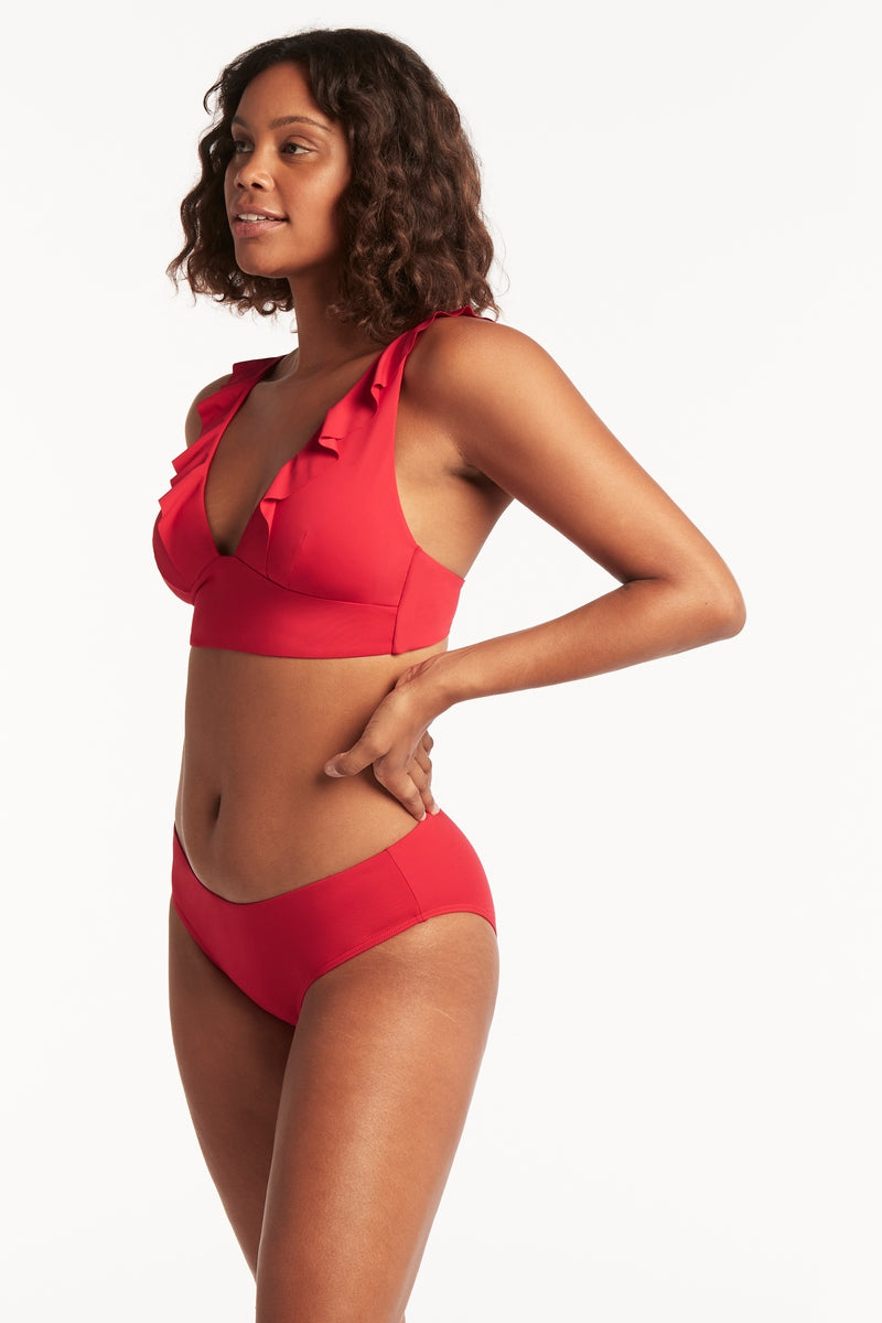 Eco Essentials Frill Bra - Eco Essentials Red - Sea Level Australia 