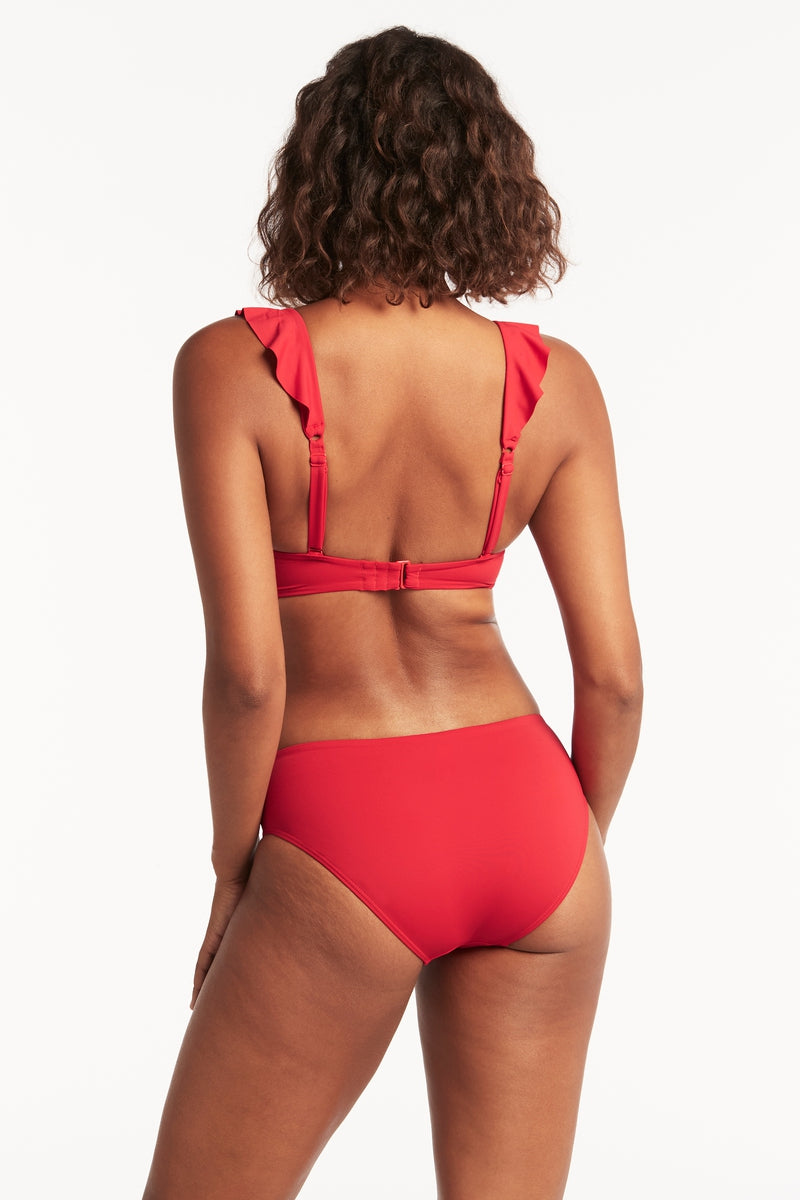 Eco Essentials Frill Bra - Eco Essentials Red - Sea Level Australia 