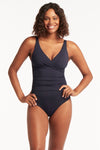 Eco Essentials Cross Front One Piece - Eco Essentials Night Sky - Sea Level Australia 