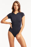 Eco Essentials Short Sleeve One Piece - Eco Essentials Night Sky - Sea Level Australia 