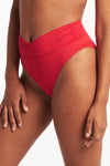 Eco Essentials Wrap High Waist Pant - Eco Essentials Red - Sea Level Australia 