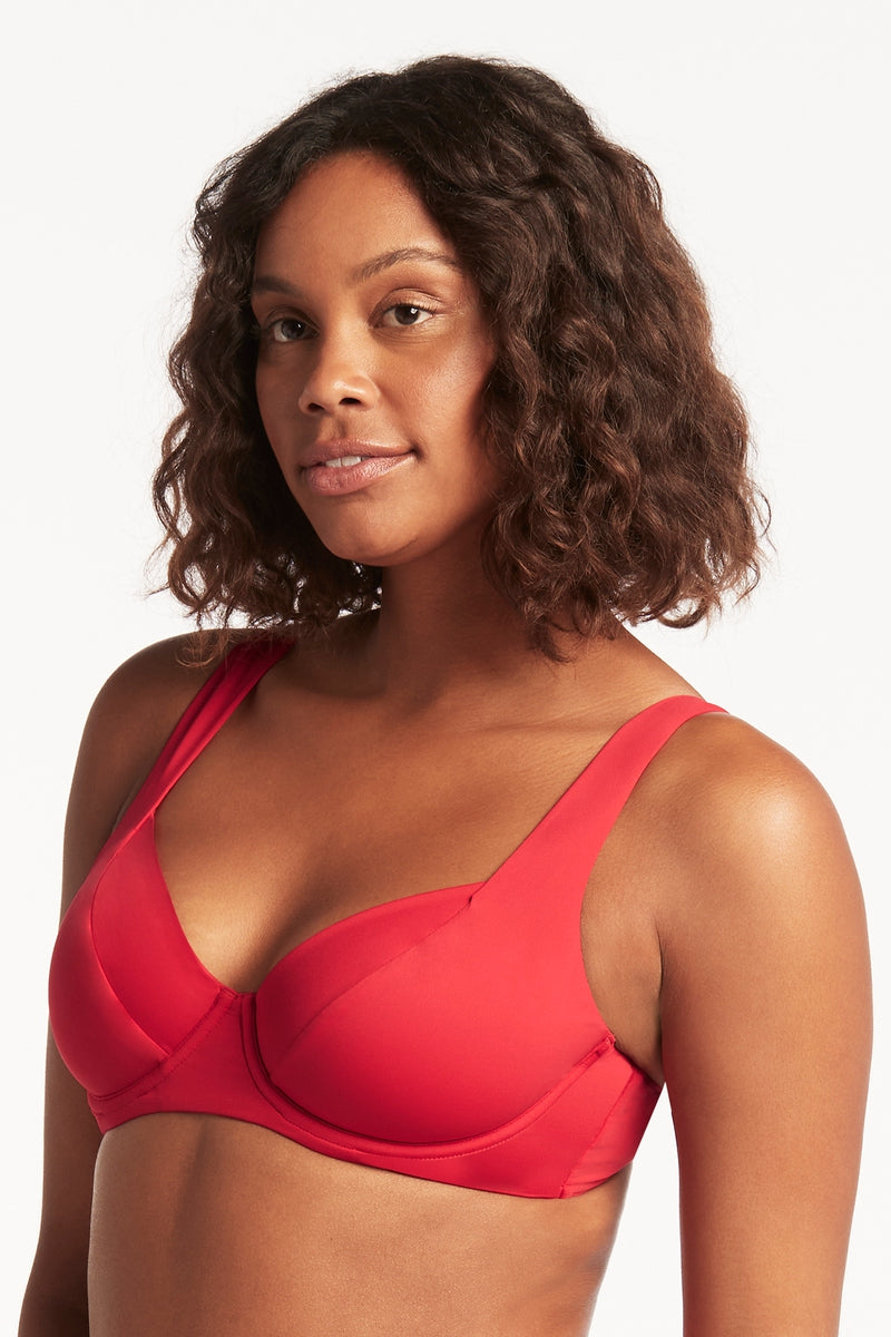 Eco Essentials C/D Underwire Bra - Eco Essentials Red - Sea Level Australia 