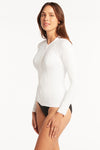 Eco Essentials Long Sleeve Rash Vest - Eco Essentials White - Sea Level Australia 