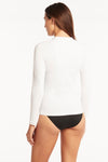 Eco Essentials Long Sleeve Rash Vest - Eco Essentials White - Sea Level Australia 