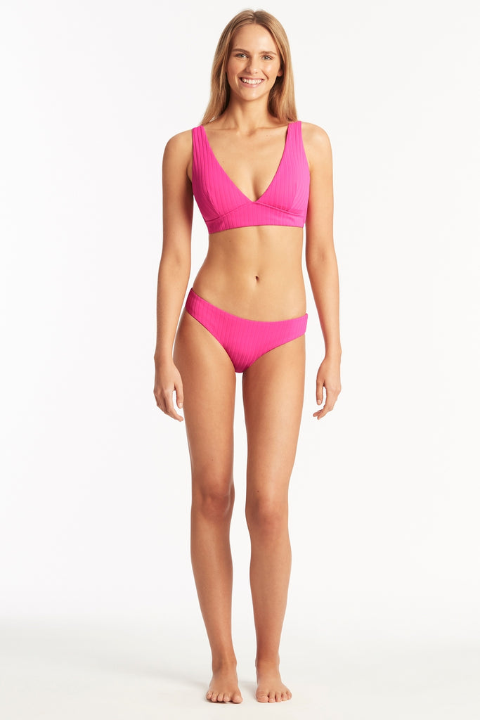Sea Level Vesper Moulded Cup Bikini Top/Bra - Hot Pink- Swimwear Galore