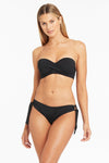 Eco Essentials Twist Front Bandeau - Eco Essentials Black - Sea Level Australia 