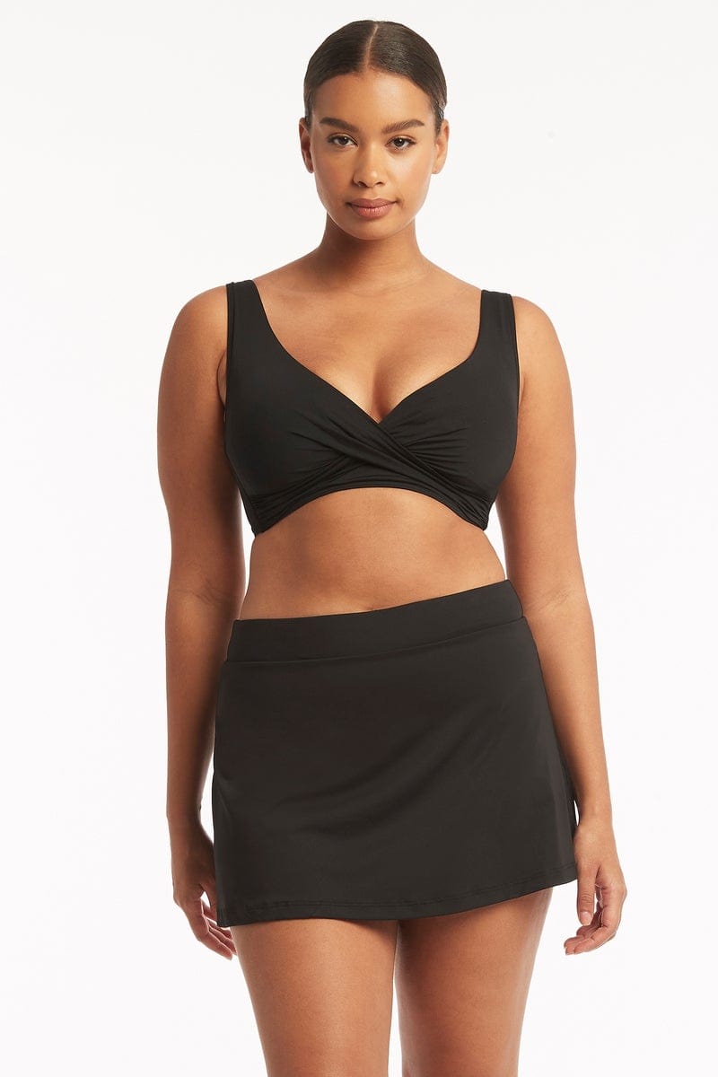 Eco Essentials Swim Skirt - Eco Essentials Black - Sea Level Australia 